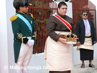 HRH Prince Tungi (centre) and Sione Ngu