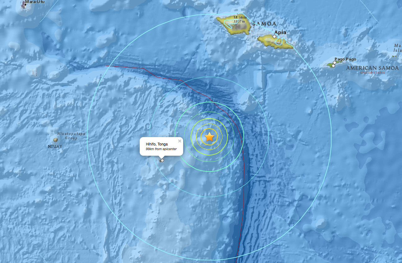 Three undersea earthquakes near Niuatoputapu  Matangi Tonga