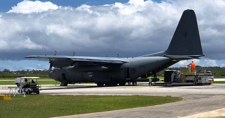 RNZAF delivers truck parts and PPE to Tonga | Matangi Tonga