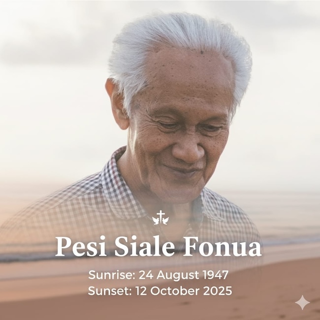 Announcement: passing of Pesi Fonua, publisher-editor of Matangi Tonga