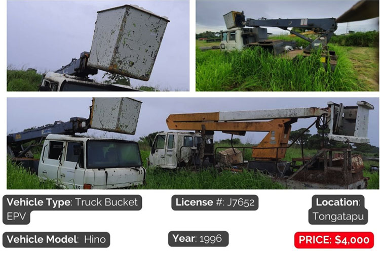 7086 Tonga Power Ltd vehicle tender 12-26 January 2023 | Matangi Tonga