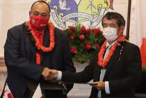 PM and Japanese ambassador to Tonga