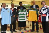 Soccer gear presented to the Tonga Football Association by the Government of Isr