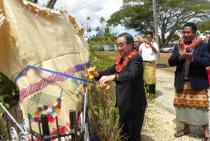 The Japanese Ambassador to Tonga HE Mr Yasuo Takase commissions and aid project at St. Joseph's Business College in Nuku'alofa