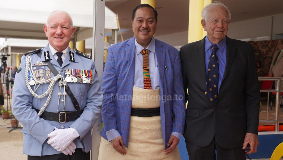 Commissioner Shane McLennan (62) farewelled Tonga Police at a marching out parade at the Tonga Police College, Longolongo, this morning, 9 May.