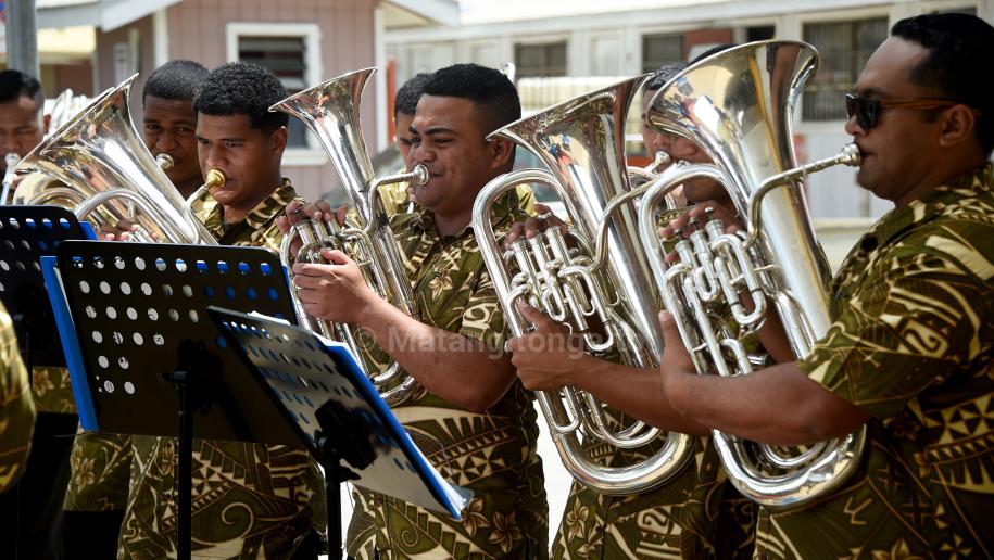 His Majesty’s Armed Forces’ Brass Band played Christmas carols in the Nuku'alofa CBD today, 29 December, during the festive season in Tonga.