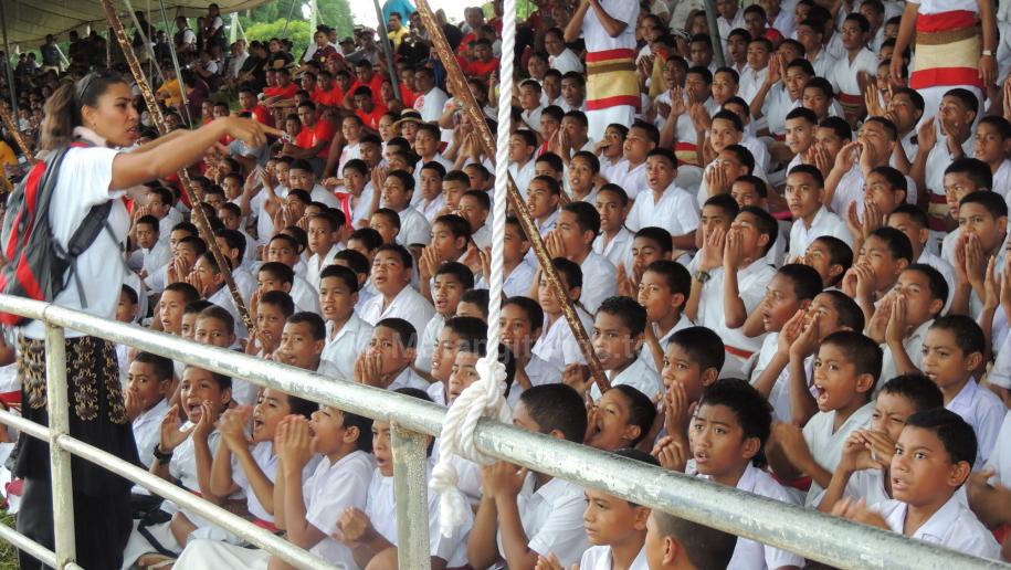 Tonga College wins IWD cheering competition Matangitonga